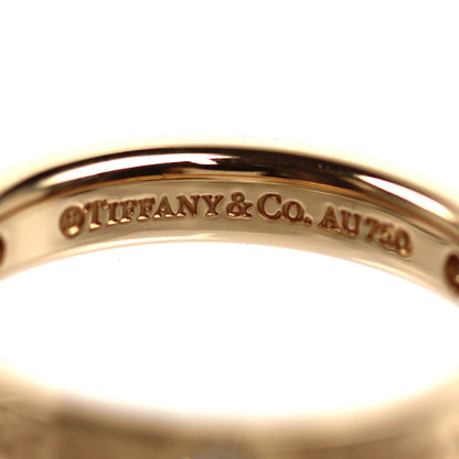 TIFFANY&Co. ティファニー K18PG ピンクゴールド フラットバンド 3Pダイヤ リング・指輪 ダイヤモンド 5号 3.1g レディース【中古】【美品】