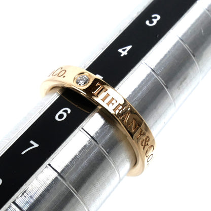 TIFFANY&Co. ティファニー K18PG ピンクゴールド フラットバンド 3Pダイヤ リング・指輪 ダイヤモンド 5号 3.1g レディース【中古】【美品】