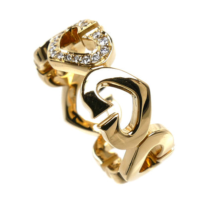 CARTIER カルティエ K18YG イエローゴールド Cハート ダイヤ リング・指輪 ダイヤモンド 8号 48 6.5g レディース【中古】