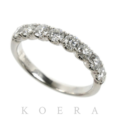 Ponte Vecchio ポンテヴェキオ Pt900プラチナ ハーフエタニティ リング・指輪 ダイヤモンド0.70ct 10号 3.7g レディース【中古】【美品】