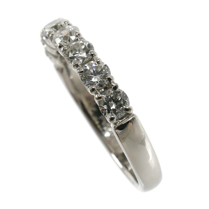 Ponte Vecchio ポンテヴェキオ Pt900プラチナ ハーフエタニティ リング・指輪 ダイヤモンド0.70ct 10号 3.7g レディース【中古】【美品】