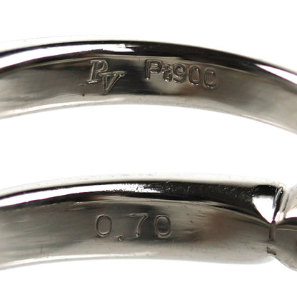 Ponte Vecchio ポンテヴェキオ Pt900プラチナ ハーフエタニティ リング・指輪 ダイヤモンド0.70ct 10号 3.7g レディース【中古】【美品】