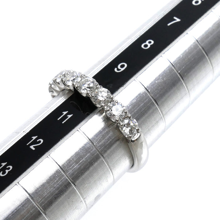 Ponte Vecchio ポンテヴェキオ Pt900プラチナ ハーフエタニティ リング・指輪 ダイヤモンド0.70ct 10号 3.7g レディース【中古】【美品】