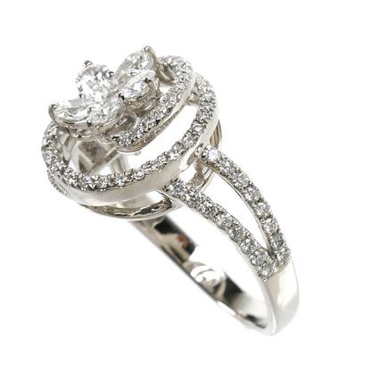 K18WG ホワイトゴールド リング・指輪 ダイヤモンド0.46ct/0.37ct 12号 4.4g レディース【中古】