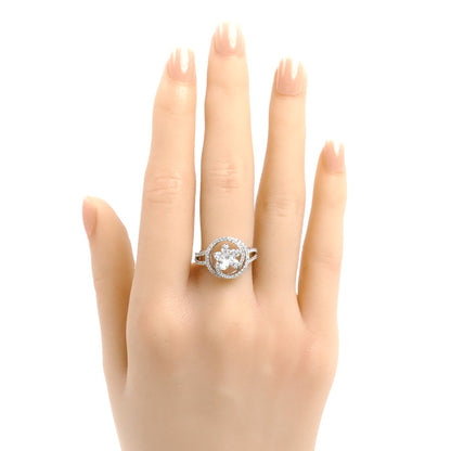 K18WG ホワイトゴールド リング・指輪 ダイヤモンド0.46ct/0.37ct 12号 4.4g レディース【中古】