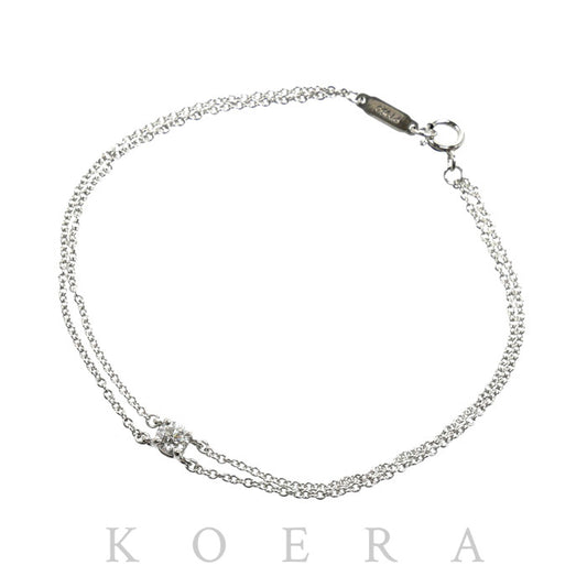TIFFANY&Co. ティファニー Pt950プラチナ ソリティア ブレスレット ダイヤモンド 2.0g 16cm レディース【中古】【美品】