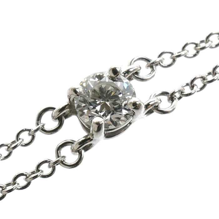 TIFFANY&Co. ティファニー Pt950プラチナ ソリティア ブレスレット ダイヤモンド 2.0g 16cm レディース【中古】【美品】
