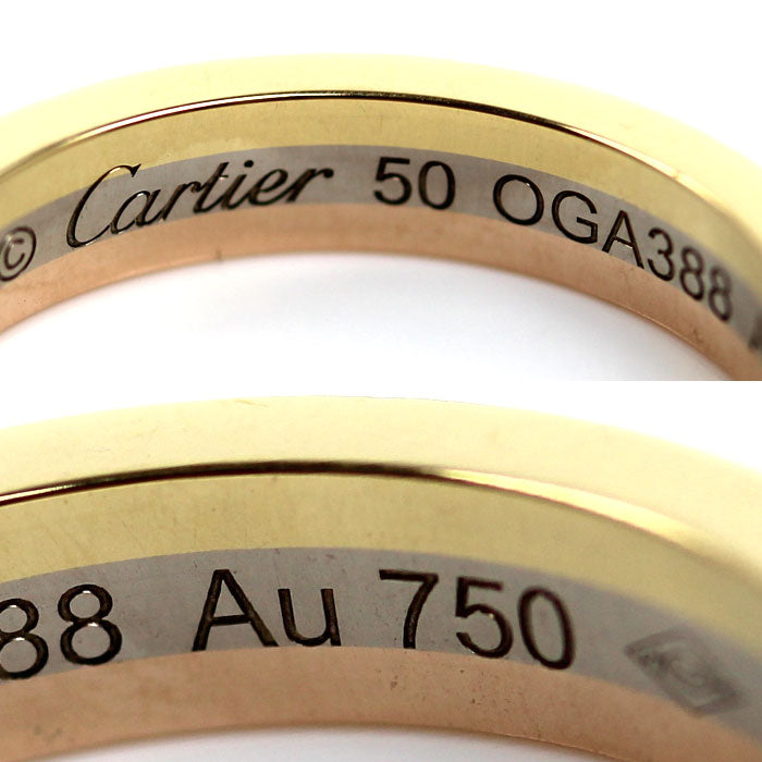 CARTIER カルティエ K18YG/WG/PG ヴァンドーム リング・指輪 B4052250 10号 50 4.5g レディース【中古】【美品】