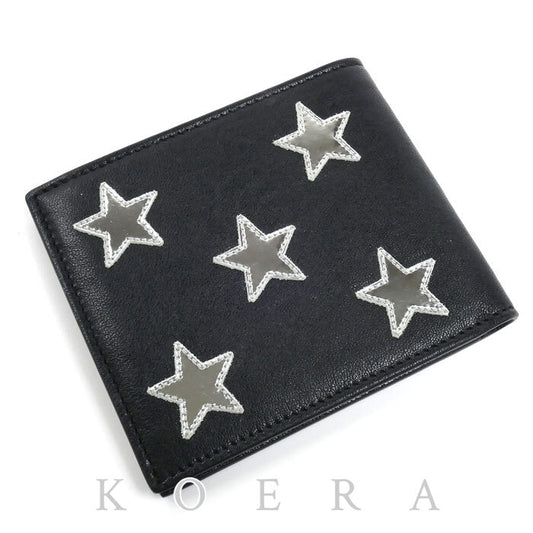 SAINT LAURENT サンローラン 星モチーフ 二つ折り財布 ブラック 361320 D40B6 1054 メンズ【中古】【美品】