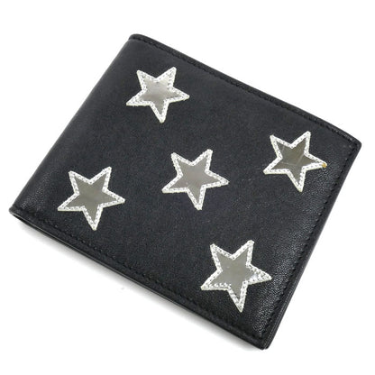 SAINT LAURENT サンローラン 星モチーフ 二つ折り財布 ブラック 361320 D40B6 1054 メンズ【中古】【美品】