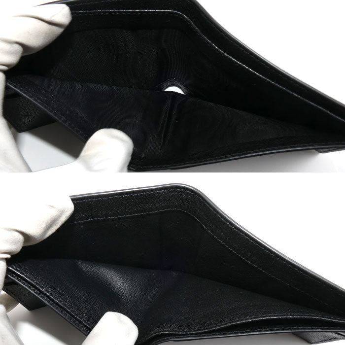 SAINT LAURENT サンローラン 星モチーフ 二つ折り財布 ブラック 361320 D40B6 1054 メンズ【中古】【美品】