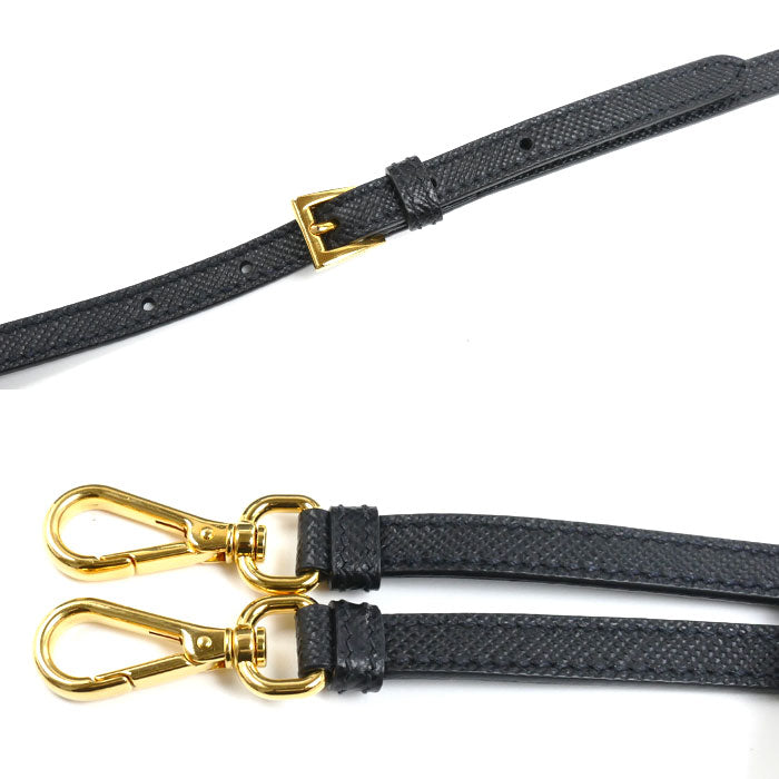 PRADA プラダ サフィアーノ キュイール 2Wayショルダーバッグ ブラック 1BG775 レディース【中古】