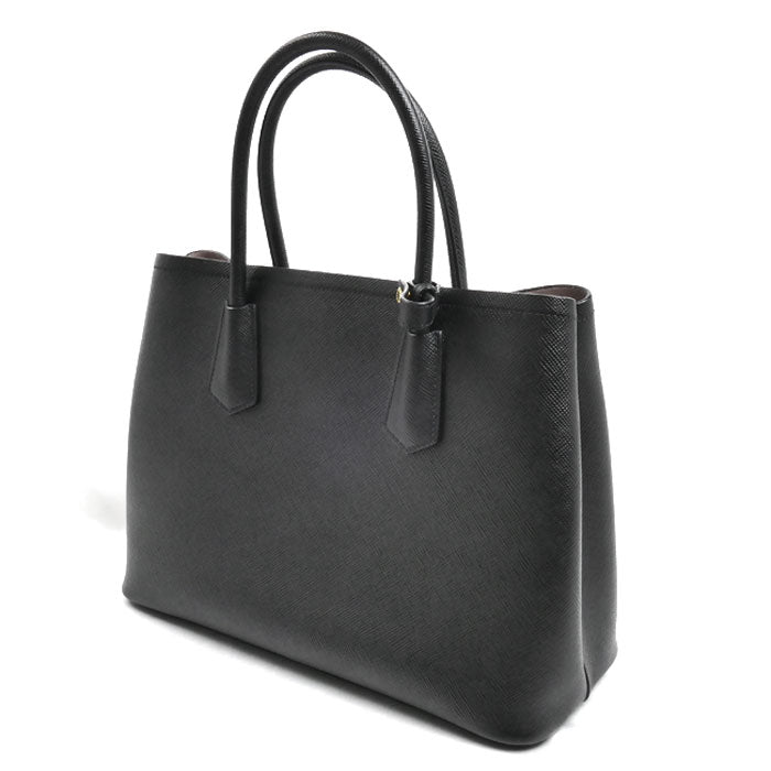 PRADA プラダ サフィアーノ キュイール 2Wayショルダーバッグ ブラック 1BG775 レディース【中古】