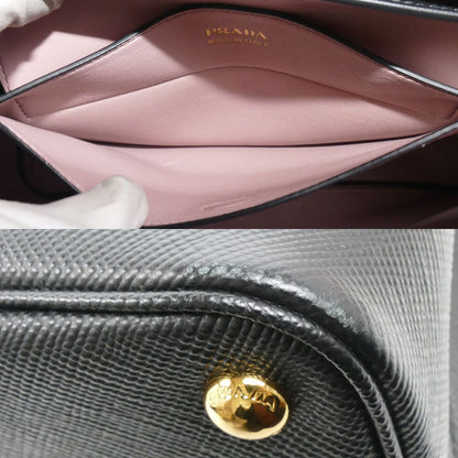 PRADA プラダ サフィアーノ キュイール 2Wayショルダーバッグ ブラック 1BG775 レディース【中古】