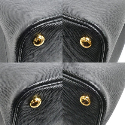 PRADA プラダ サフィアーノ キュイール 2Wayショルダーバッグ ブラック 1BG775 レディース【中古】
