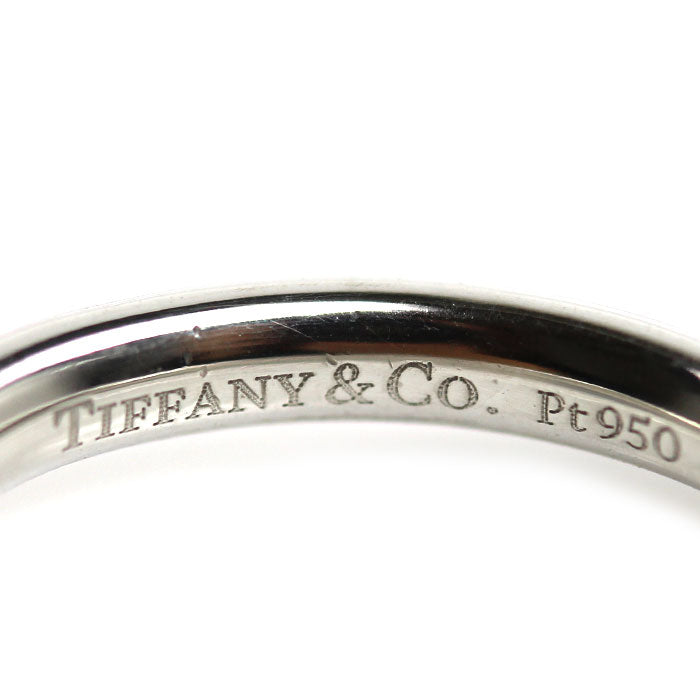 TIFFANY&Co. ティファニー Pt950プラチナ カーブドバンド 1Pダイヤ リング・指輪 60016818 ダイヤモンド 9号 3.7g レディース【中古】【美品】