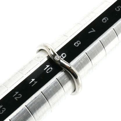 TIFFANY&Co. ティファニー Pt950プラチナ カーブドバンド 1Pダイヤ リング・指輪 60016818 ダイヤモンド 9号 3.7g レディース【中古】【美品】