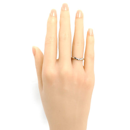 TIFFANY&Co. ティファニー Pt950プラチナ カーブドバンド 1Pダイヤ リング・指輪 60016818 ダイヤモンド 9号 3.7g レディース【中古】【美品】