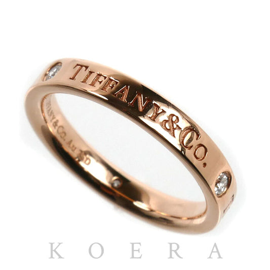 TIFFANY&Co. ティファニー K18PG ピンクゴールド フラットバンド 3Pダイヤ リング・指輪 60000531 ダイヤモンド 9号 3.5g レディース【中古】【美品】