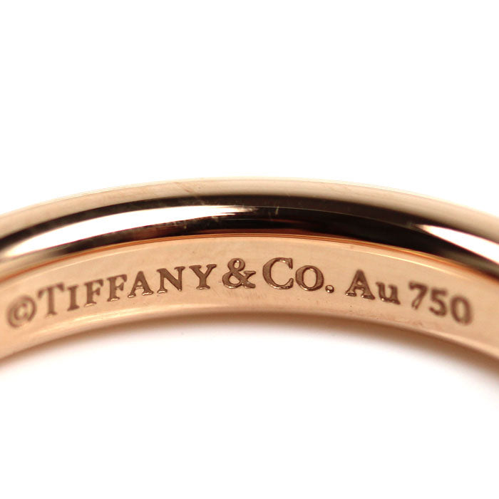 TIFFANY&Co. ティファニー K18PG ピンクゴールド フラットバンド 3Pダイヤ リング・指輪 60000531 ダイヤモンド 9号 3.5g レディース【中古】【美品】