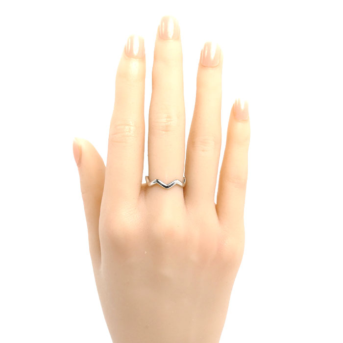 TIFFANY&Co. ティファニー Pt950プラチナ ジグザグ リング・指輪 10.5号 3.8g レディース【中古】【美品】