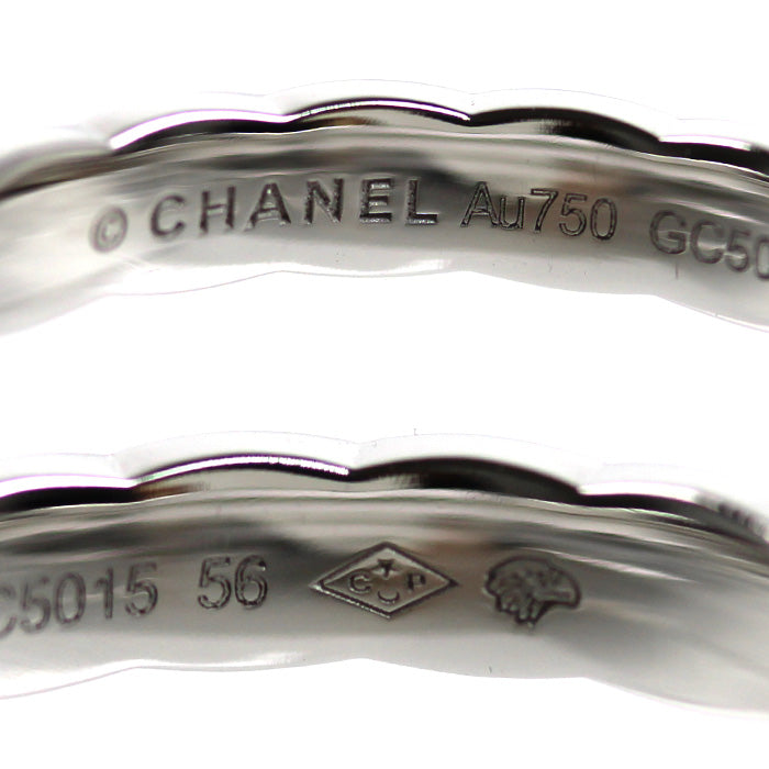 CHANEL シャネル K18WG ホワイトゴールド ココクラッシュ リング・指輪 J11793 15.5号 56 4.1g レディース【中古】【美品】