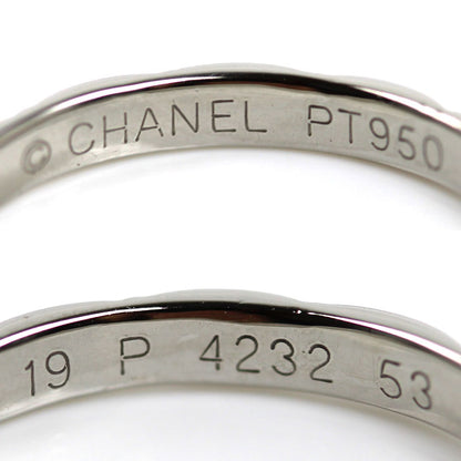 CHANEL シャネル Pt950プラチナ マトラッセ 3Pダイヤ リング・指輪 ダイヤモンド 12.5号 53 2.9g レディース【中古】【美品】