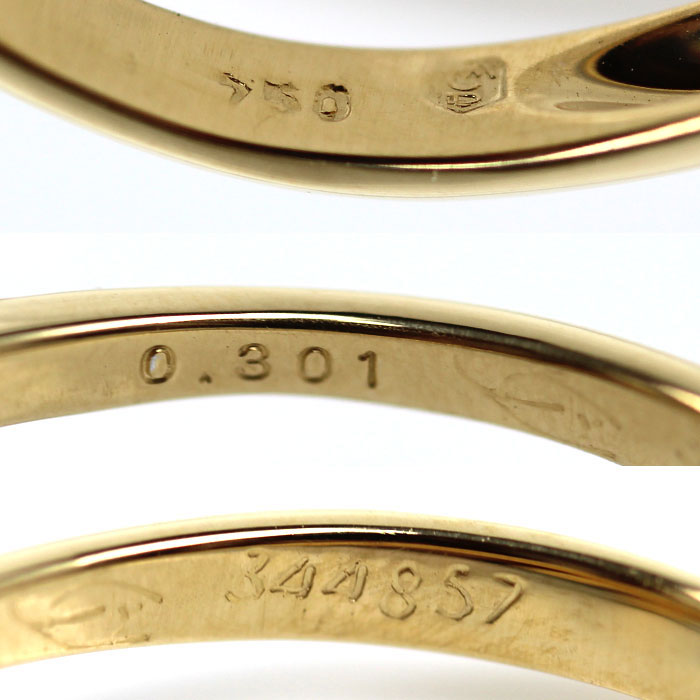 Carrera y Carrera カレライカレラ K18YG イエローゴールド 天使 エンジェル リング・指輪 ダイヤモンド0.301ct 14号 4.5g レディース【中古】【美品】