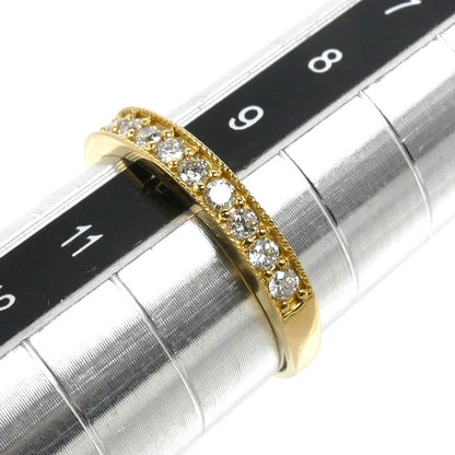 K18YG イエローゴールド ハーフエタニティ リング・指輪 ダイヤモンド0.30ct 10号 1.4g レディース【中古】