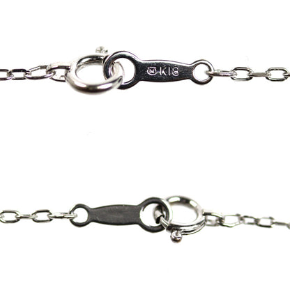MIKIMOTO ミキモト K18WG ホワイトゴールド ネックレス 小豆 1.8g 40cm レディース【中古】