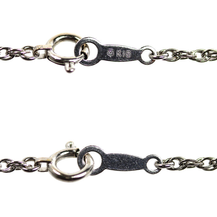 MIKIMOTO ミキモト K18WG ホワイトゴールド ネックレス 5.3g 70cm レディース【中古】