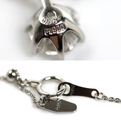 Pt900プラチナ Pt850プラチナ ネックレス ダイヤモンド0.302ct 2.2g ～45cm フリーチェーン 一粒ダイヤ レディース【中古】