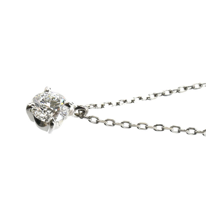 K.UNO ケイウノ Pt950プラチナ Pt850プラチナ ネックレス ダイヤモンド0.39ct 2.0g 43cm 一粒ダイヤ レディース【中古】【美品】