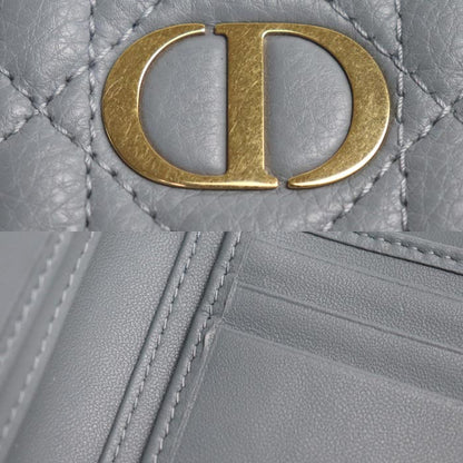 Dior ディオール コンパクト カロ スカーレット ウォレット 二つ折り財布 ブルーグレー系 S5032UWHC_M81B レディース【中古】