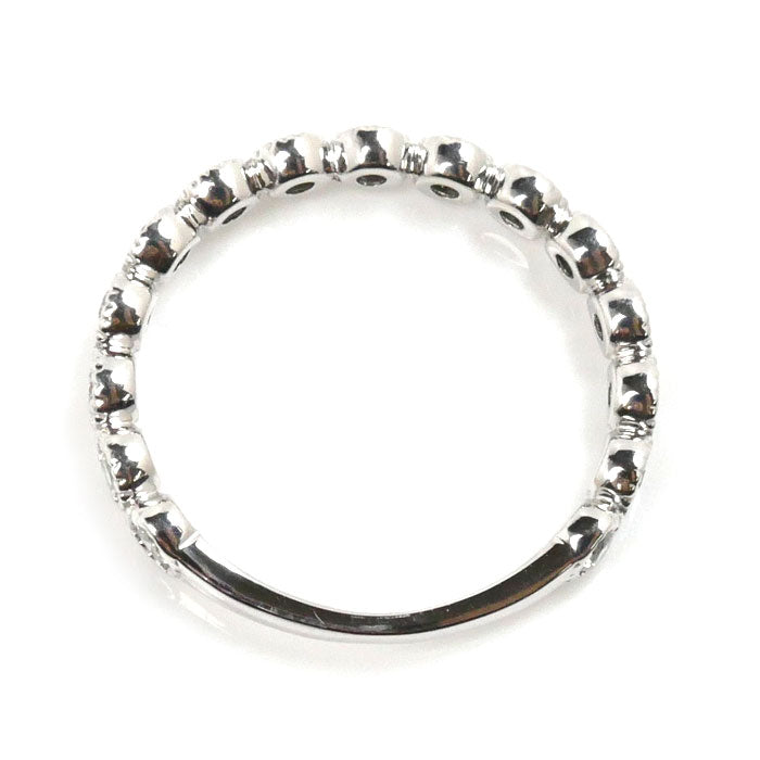 K18WG ホワイトゴールド リング・指輪 ダイヤモンド0.56ct 13号 2.0g ミル打ち レディース【中古】