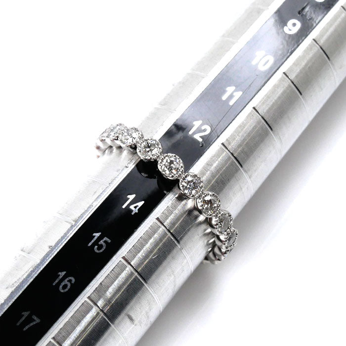 K18WG ホワイトゴールド リング・指輪 ダイヤモンド0.56ct 13号 2.0g ミル打ち レディース【中古】