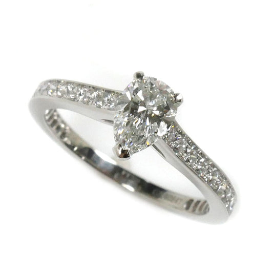 GRAFF グラフ Pt950プラチナ フレーム ペアシェイプ ダイヤモンド リング・指輪 PPV01 ダイヤモンド0.5ct 9号 2.9g レディース【中古】【美品】