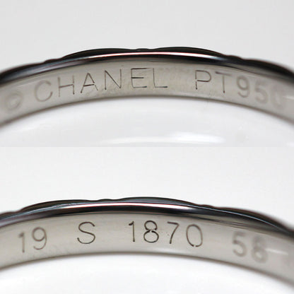 CHANEL シャネル Pt950プラチナ マトラッセ 3Pダイヤ リング・指輪 ダイヤモンド 17.5号 58 3.1g レディース【中古】