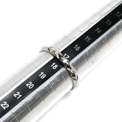 CHANEL シャネル Pt950プラチナ マトラッセ 3Pダイヤ リング・指輪 ダイヤモンド 17.5号 58 3.1g レディース【中古】