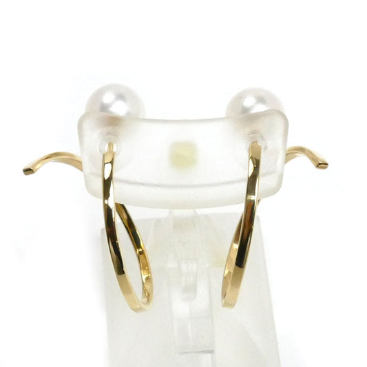 TASAKI タサキ K18YG イエローゴールド ア ファイン バランス ピアス パール約8.0mm 5.2g レディース【中古】【美品】