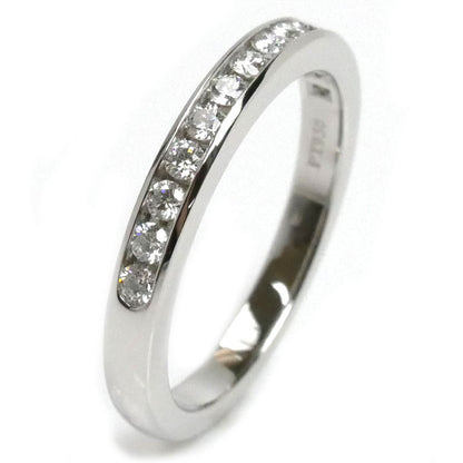 TIFFANY&Co. ティファニー Pt950プラチナ ハーフサークル チャネルセッティング ダイヤ リング・指輪 ダイヤモンド 7.5号 3.6g レディース【中古】【美品】