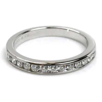 TIFFANY&Co. ティファニー Pt950プラチナ ハーフサークル チャネルセッティング ダイヤ リング・指輪 ダイヤモンド 7.5号 3.6g レディース【中古】【美品】