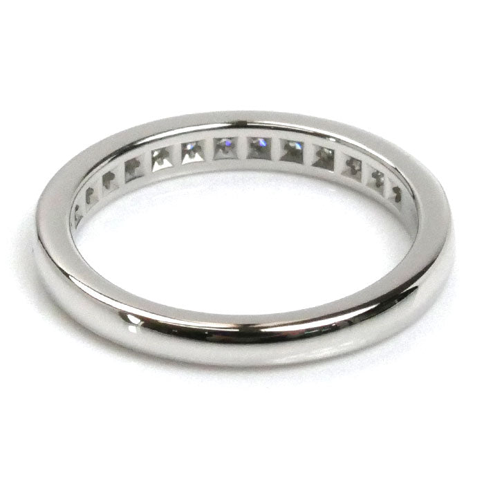 TIFFANY&Co. ティファニー Pt950プラチナ ハーフサークル チャネルセッティング ダイヤ リング・指輪 ダイヤモンド 7.5号 3.6g レディース【中古】【美品】