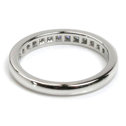 TIFFANY&Co. ティファニー Pt950プラチナ ハーフサークル チャネルセッティング ダイヤ リング・指輪 ダイヤモンド 7.5号 3.6g レディース【中古】【美品】