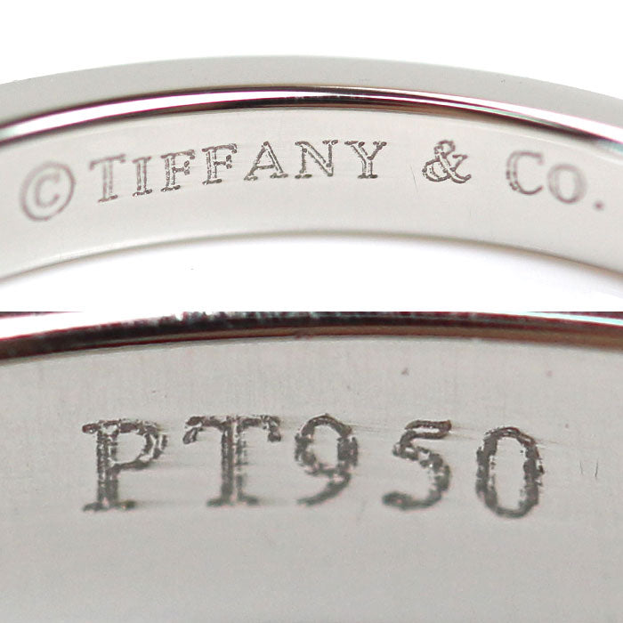 TIFFANY&Co. ティファニー Pt950プラチナ ハーフサークル チャネルセッティング ダイヤ リング・指輪 ダイヤモンド 7.5号 3.6g レディース【中古】【美品】