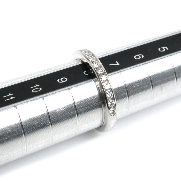 TIFFANY&Co. ティファニー Pt950プラチナ ハーフサークル チャネルセッティング ダイヤ リング・指輪 ダイヤモンド 7.5号 3.6g レディース【中古】【美品】
