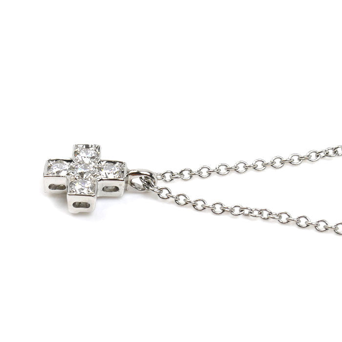 TIFFANY&Co. ティファニー Pt950プラチナ クルーシーフォーム ネックレス ダイヤモンド 2.6g 42cm レディース【中古】【美品】
