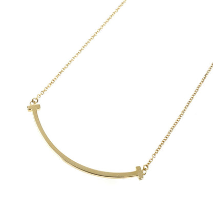 TIFFANY&Co. ティファニー K18YG イエローゴールド Tスマイル スモール ネックレス 60011679 3.0g 46cm レディース【中古】