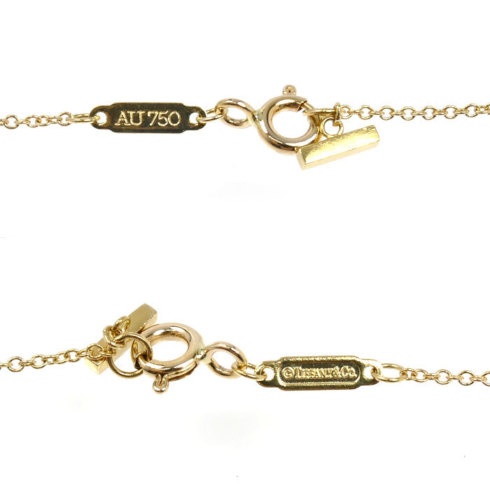 TIFFANY&Co. ティファニー K18YG イエローゴールド Tスマイル スモール ネックレス 60011679 3.0g 46cm レディース【中古】