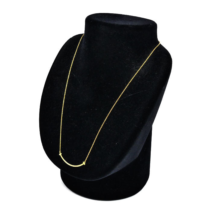 TIFFANY&Co. ティファニー K18YG イエローゴールド Tスマイル スモール ネックレス 60011679 3.0g 46cm レディース【中古】